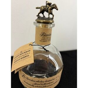 Blanton's Single Barrel Bourbon Whisey Empty Bottle Stopper Ltr O 750ml Unrinsed